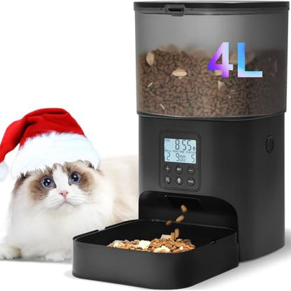 ANDOLL HOME Automatic Cat Feeder, Cat Food Dispenser with 10s Voice Recorder, Pet Feeder up to 8 Meals per Day, Timed Feeder with Dry Food Sealed Ring by ANDOLLHOME