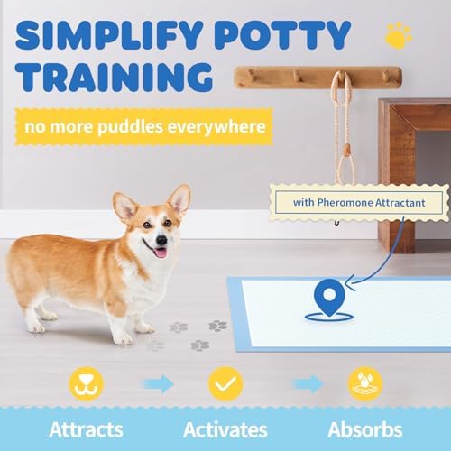 Powools Puppy Pads for Dogs, 34 x 28 in, 6-Layer, Leak-Proof, 100-Pack - Image 2