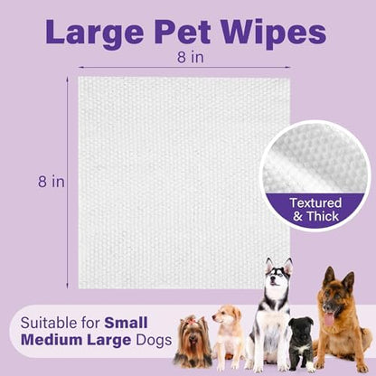 PrimePets Dog Wipes for Paws and Butt, 100 Count, Pet Wipes for Dogs Cats - Image 2