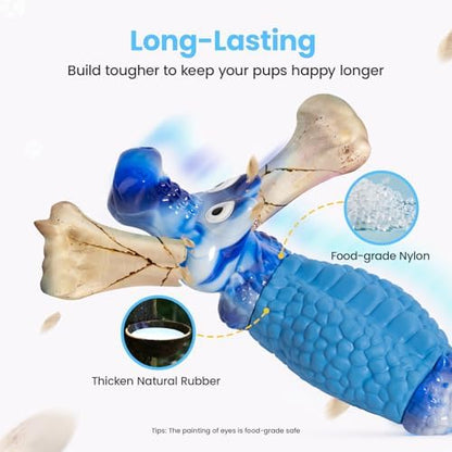 HGB Dog Chew Toys for Aggressive Chewers, Tough Squeaky Dog Toy - Image 4