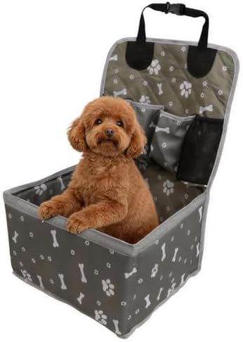 Car Seat Dog for Small Breed, Portable Waterproof Puppy Seat, Comfortable Safety Dog Seats with Pockets for Car Travel, Neatly and Pet Relax by Peture