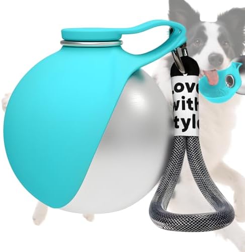 Dog Water Bottle Portable - Travel Dogs Walking Bottles for Drinking 2 in 1 Foldable Stainless Steel Pet Waters Dispenser Silicone Bowl Leakproof for Puppy Outdoor by COWGOLDCHILD