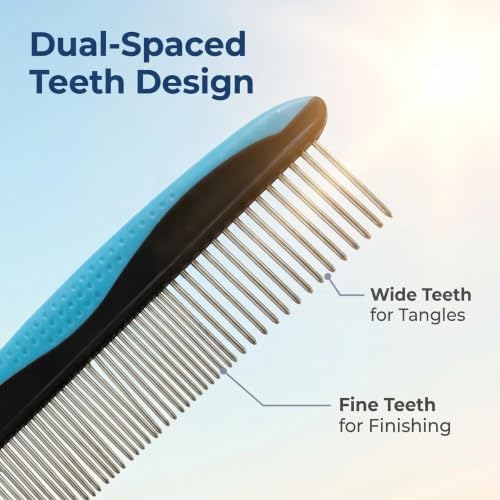 Dog Cat Grooming Brush Comb, 2-in-1 Deshedding Undercoat Rake - Image 2