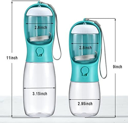 Cibaabo Dog Water Bottle Portable with Food Container & Filter for Travel - Image 3