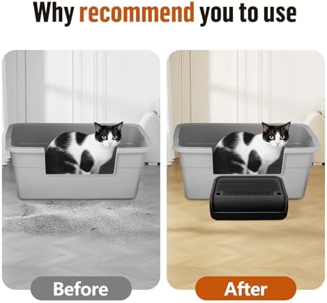 Cat Step for Litter Box, Litter Box Ramp with Filter Function, Black - Image 6