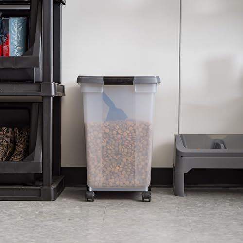 IRIS USA Dog Food Storage Container, Up to 50 lbs, Dark Gray, Made in USA - Image 4