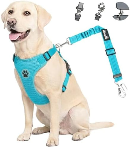 Lukovee Dog Car Harness Seat Belt, Harness & Seatbelt with 2 in 1 Buckle by Lukovee