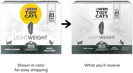 Purina Tidy Cats Lightweight 4-in-1 Strength Multi-Cat Cat Litter, Odor Control, Clumping, 99.9 Percent Dust Free, 12 lb. Box - Image 2