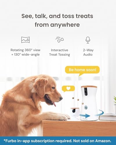 Furbo 360° Dog Camera + Mini [New Subscription Required at Setup] 2-Camera Bundle Nanny Subscription: Dog Safety & Home Security Alerts, Pet Camera with Speaker, Phone App & Night Vision - Image 2