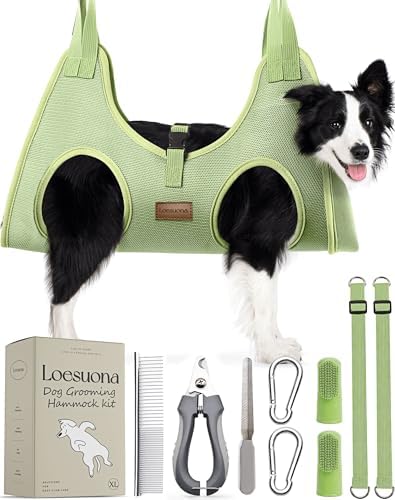 Dog Grooming Hammock – for Dogs Cat Grooming Hammock,Dog Sling for Nail Trimming with Dog Nail Clippers for Small Dogs,Dog Hammock for Nail Trim,Dog Hanging Harness for Nail Trimming by Unknown