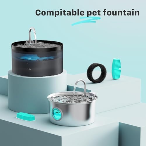 FOFNON Cat Water Fountain Filters: 12 Cat Fountain Replacement Filter - Image 2