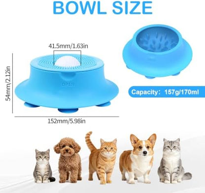 Dog Lick Bowl with Rolled Ball,Slow Feeder Dog Bowl Small Breed-Green - Image 5