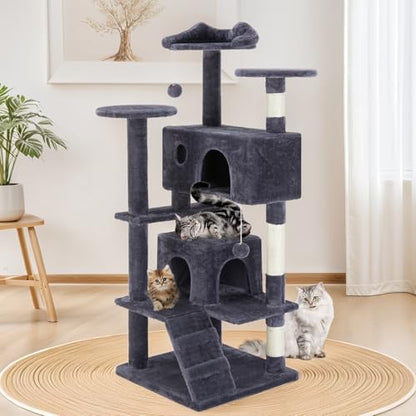 54 Inch Cat Tree Tower with Sisal Scratching Posts - Image 2