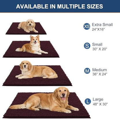 OLANLY Dog Door Mat for Muddy Paws 24x16, Extra Absorbent Chenille Mud Mat - Image 2