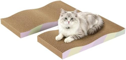Cat Scratching Board 2-Pack, Reversible Cat Scratcher Pad, Large by KISENG