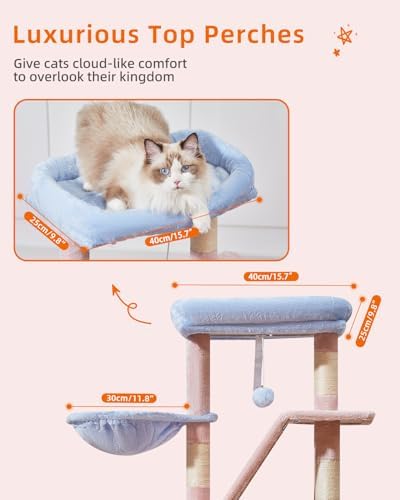 Taoqimiao Cat Tree, 38.5In Cat Tower for Indoor Cats, Suitable for Kittens - Image 3