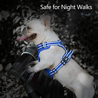 PoyPet No Pull Dog Harness, Reflective Vest with 2 Leash Clips & Handle - Image 6