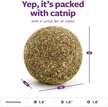 SmartyKat Catnip Kiss Compressed Cat Toy Ball, Mess-Free Concentrated Catnip Power for Chase & Pounce Play for Cats & Kittens, One Size - Image 3