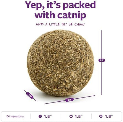 SmartyKat Catnip Kiss Compressed Cat Toy Ball, Mess-Free Concentrated Catnip Power for Chase & Pounce Play for Cats & Kittens, One Size - Image 3