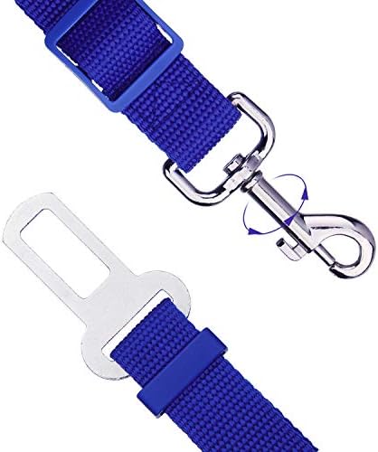 Elisel Elisel 2 Packs Adjustable Length Pet Dog Cat car seat Belt Pet seat Belt Pet Accessories for Dogs Cats and Pets (Blue) - Image 3