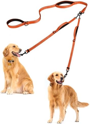 PetBonus Double Dog Leash, No Tangle Dual Leash, Walking Training Lead by Petbonus