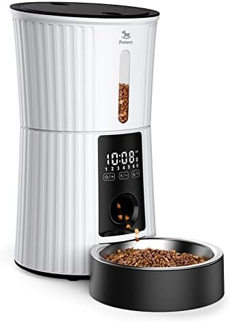 Petory Timed Automatic Cat Feeder - 4L Dry Food Dispenser for Cats and Dogs by Petory