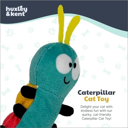 Huxley & Kent Plush Cat Toy - Interactive Catnip Toy for Cats & Kittens - Soft with Crinkle & Catnip - Fun Indoor Play - Caterpillar - Image 2