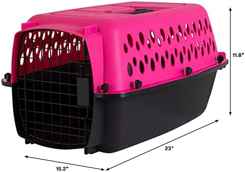 Petmate Pet Porter Fashion Dog Kennel 23in, Hot Pink, for Pets up to 15lbs - Image 2