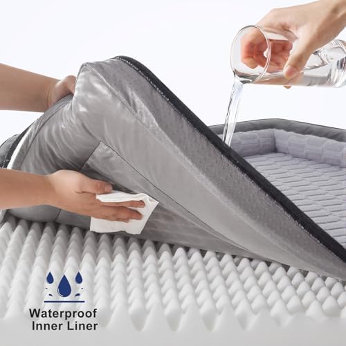 FURTIME Orthopedic Small Dog Bed, Supportive Waterproof Pet Bed - Image 3
