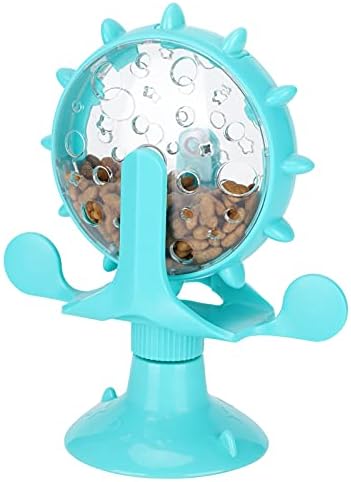 plplaaoo ABS Pet Cat Food Leakage Rotation for Windmill Educational Interactive Training Toy (Blue) - Image 6