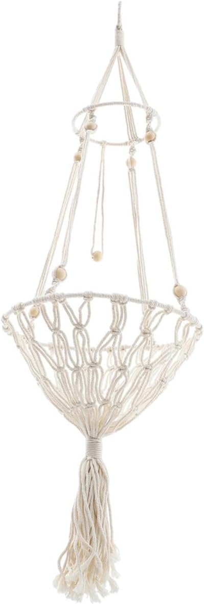 Bohemian Macrame Cat Hammock Bed Hanging Pet Nest 40cm Woven Indoor Cat Bed 20-30lbs Kitten Accessory