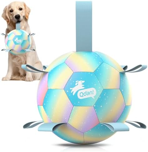 QDAN Herding Ball for Dogs, Soccer Interactive Toys for Large Dogs, 8 Inch by QDAN