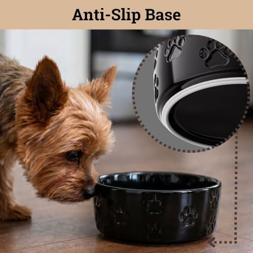 Ceramic Dog Bowl Set of 2 with Anti-Skid Base, 5.5"W x 2"H, 2 Cup Capacity - Image 4