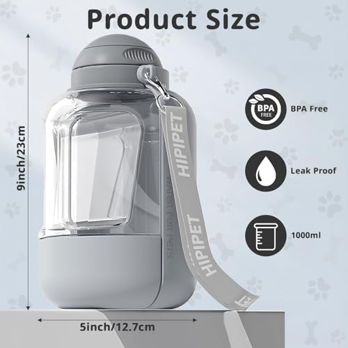 Portable Dog Water Bottle, Leak-Proof Travel Bowl for Large Dogs, Foldable Pet Water Dispenser for Hiking, Camping, Walking Essentials - Image 3