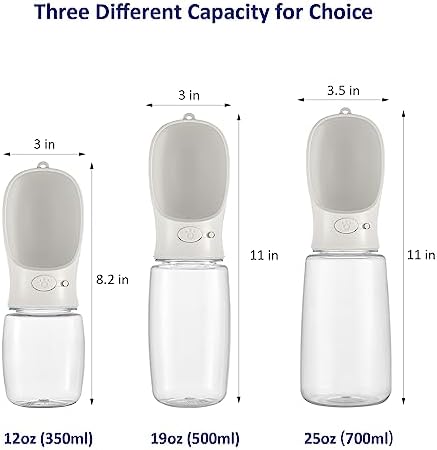 WePet Portable Dog Water Bottle, 12 OZ, Leak Proof Puppy Water Dispenser with Drinking Feeder for Pets Outdoor Walking, Hiking, Travel, Food Grade Plastic - Image 3
