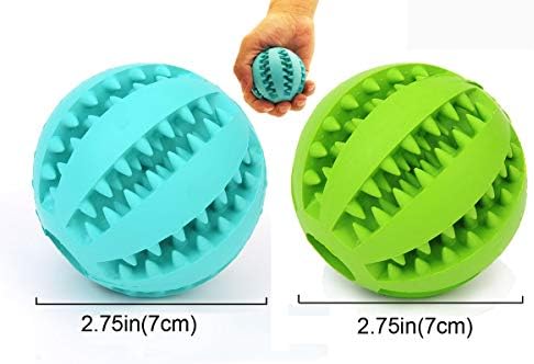 Sunglow 2 Pack Dog Toy Ball - Nontoxic Bite Resistant Teething Toys for Small/Medium/Large Dog and Puppy Cat, Dog Pet Food Treat Feeder Chew Tooth Cleaning Exercise Game IQ Training - Image 2