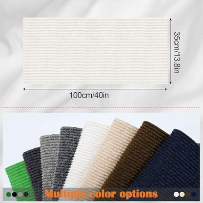 Cat Scratch Furniture Protector - 40" x 13.8" Trimmable Self-Adhesive Cats Claws Scratch Pads, DIY Cat Climbing Couch Protector for Scratch Post Cat Tree Replacement Indoor (Cream White) - Image 2