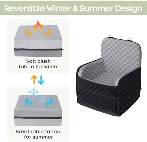 Waterproof Dog Booster Car Seat for Small Medium Dogs up to 26 lbs - Image 5