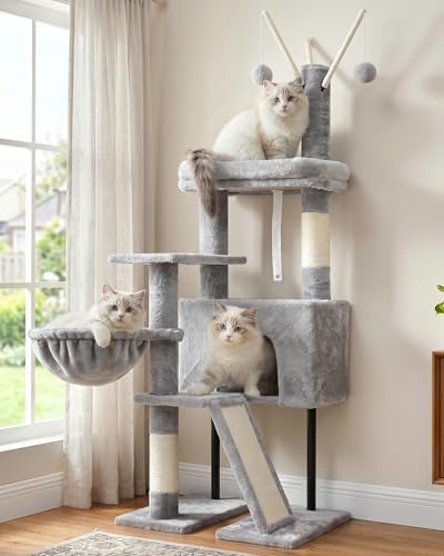 Gitelsnour Cat Tree Tower for Indoor Cats, Top Platform with Toy, GCT006SW by Gitelnour