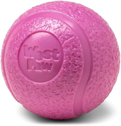 WEST PAW Boundr Ball Dog Fetch Toy – Bouncing Toys for Dogs, Fetch, Catch, Chewing, Play – Floatable, Recyclable Balls – Small Dandelion Yellow/Hot Pink 2-Pack - Image 3
