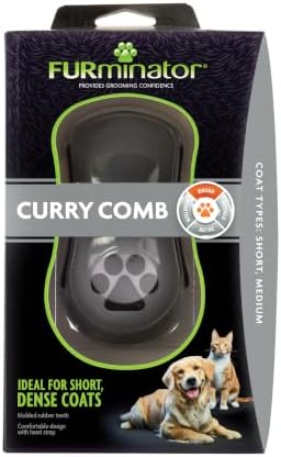 FURminator Curry Comb for Dogs & Cats With Short, Dense Coats by FURminator