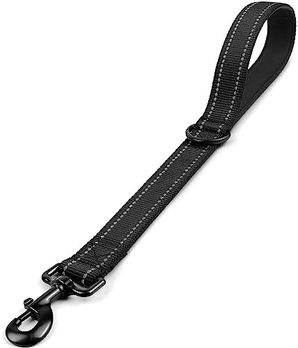 Joytale Short Dog Leash for Close Control & Training, 18", Black by Joytale