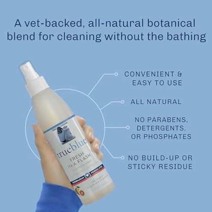 TrueBlue Grapefruit & Chamomile Fresh-in-a-Flash Cleansing Dog Spray – Refreshes, Conditions Coats for Dogs, Puppies, Cats – Moisturizing, Toxin Free, Natural Botanical Blend – 8.7 Fl. Oz. - Image 4