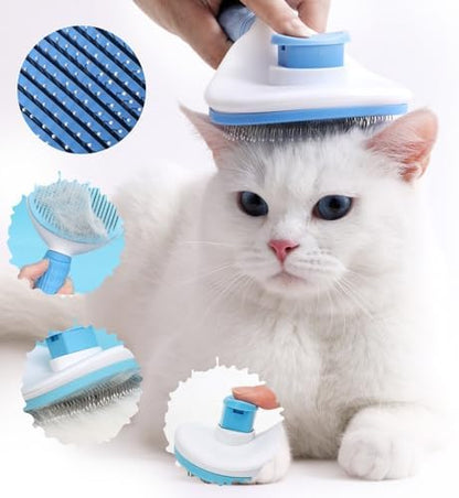 Cat Brush Self Cleaning, Ergonomic Handle,Slicker Cat Brush with Release Button,Tool Suitable for Cats and Dogs Pet Hair Cleaner, Easy to Remove Loose Undercoat ﻿ ﻿ - Image 4