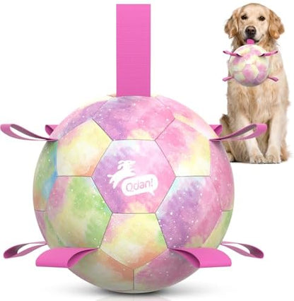 QDAN Dog Balls, Dog Herding Ball, 8 Inch Large Dog Soccer Ball with Strap by QDAN
