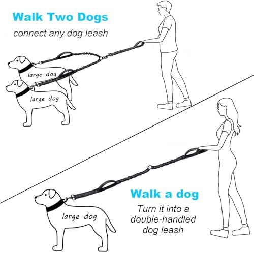 20" Dual Dog Leash Coupler Double Control Padded Handles for 2 Dogs - Image 5