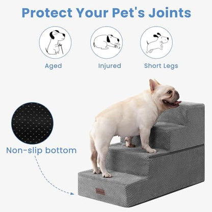 Aodisman Dog Steps for Bed & Couch,18.5" H 4-Step Pet Stairs for Small Dogs - Image 2