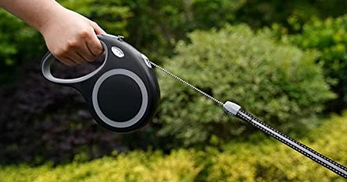 Retractable Dog Leash, 30 FT Dog Walking Leash for Small Medium Large Dogs up to 77 lbs, Heavy Duty No Tangle, Black - Image 6