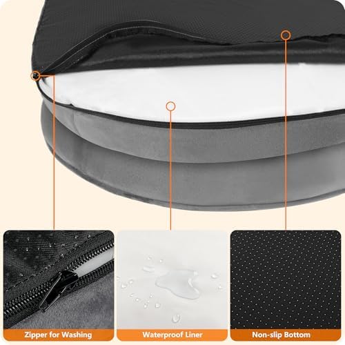 Dwanton Orthopedic Waterproof Medium Dog Bed Sofa, Gel Memory Foam, 36" - Image 6