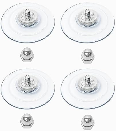 AMOSIJOY 4 Pack Cat Window Perch Strong Replacement Suction Cups with Screw by AMOSIJOY